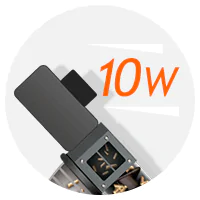 Reliable with power reduced to 10W